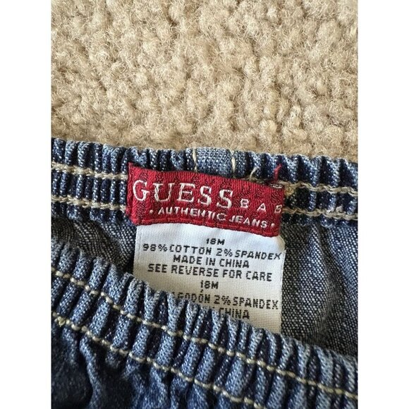 BABY GUESS Layette Blue Jean Vintage Cotton Diaper Cover Bloomers 18 Months - Picture 3 of 3